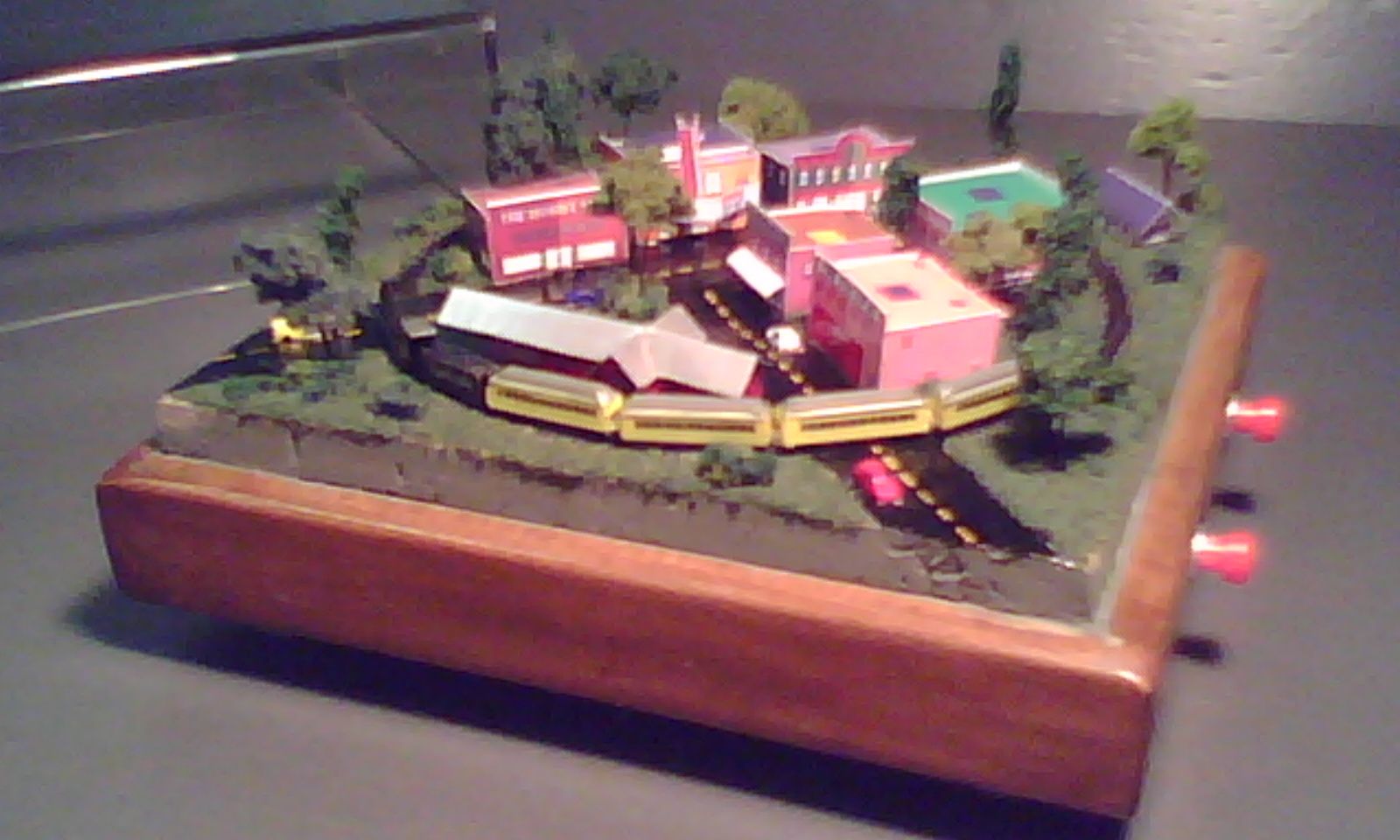 click to enlarge image s miniature train layout the train runs a 