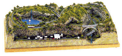 Tiny Trains - About Us &gt; Miniature Train Layout - 14" x 24" Big Boy 