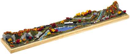  - About Us &gt; Miniature Train Layout - 4" x 24" Dual Train Dogbone