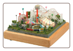 Miniature Train Layout - 4X4A   4"x4" Circle with Animated Amusment Park