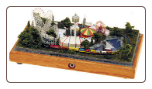 Miniature Train Layout - 4"x7" Oval with an Animated Amusement Park