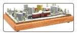 Miniature Train Layout - 4"x7" Oval with a down-town City