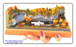 Miniature Train Layout - 4"x7" Oval with Scenery
