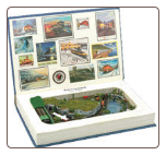 Miniature Train Layout - Book with a  4"x7" Oval with Scenery Inside!